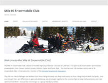 Tablet Screenshot of milehisnowmobileclub.com